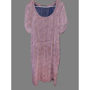 Sportscraft Plum Midi Dress with Gathered Waist - size 18